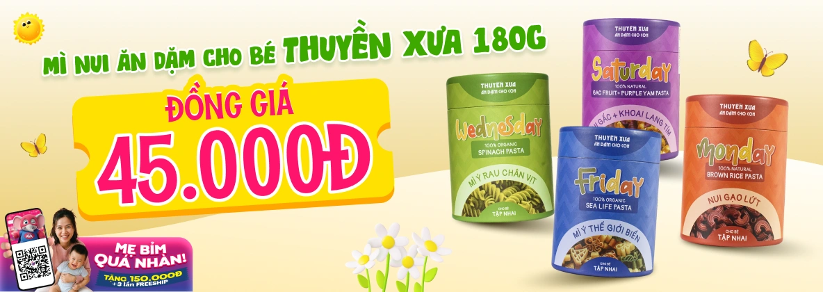 Mì Nui ăn dặm cho bé Thuyền Xưa 180G T4